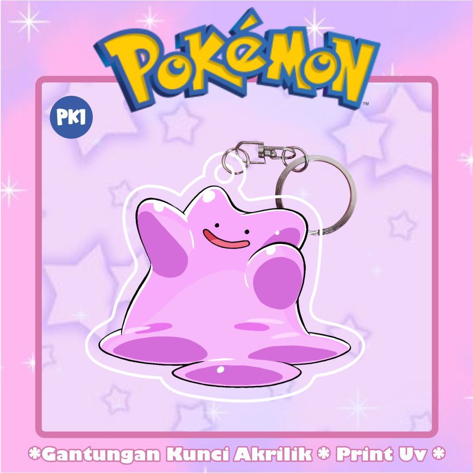 Gantungan Kunci Pokemon Mobil Motor Tas Bandul Akrilik uv Keychain key chain Pikachu