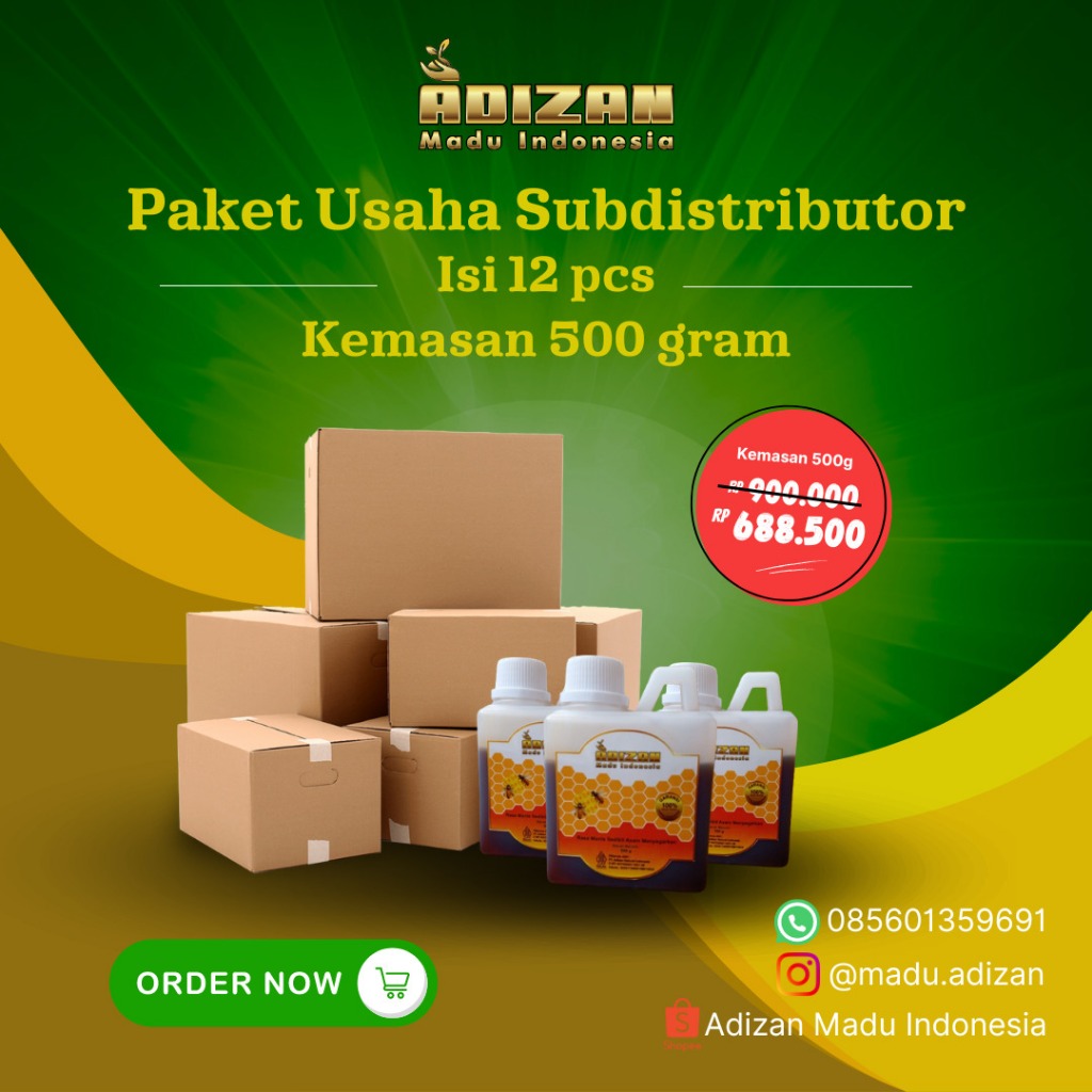 

Paket Usaha Madu Adizan 500 gram