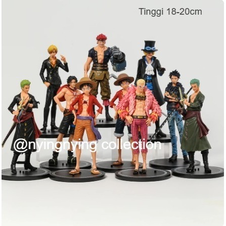 Figur Aksi Karakter Bajak Laut Acak Ukuran 18-20 cm