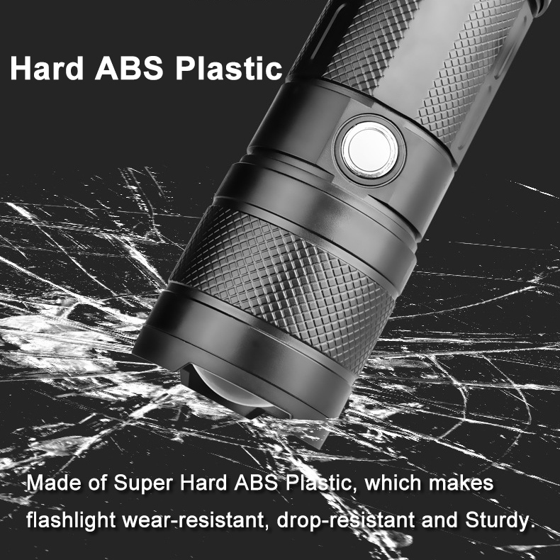 Senter Super Terang Waterproof Led Tactical Anti Air Lampu Swat Zoom Murah Swat Police Kapasitas