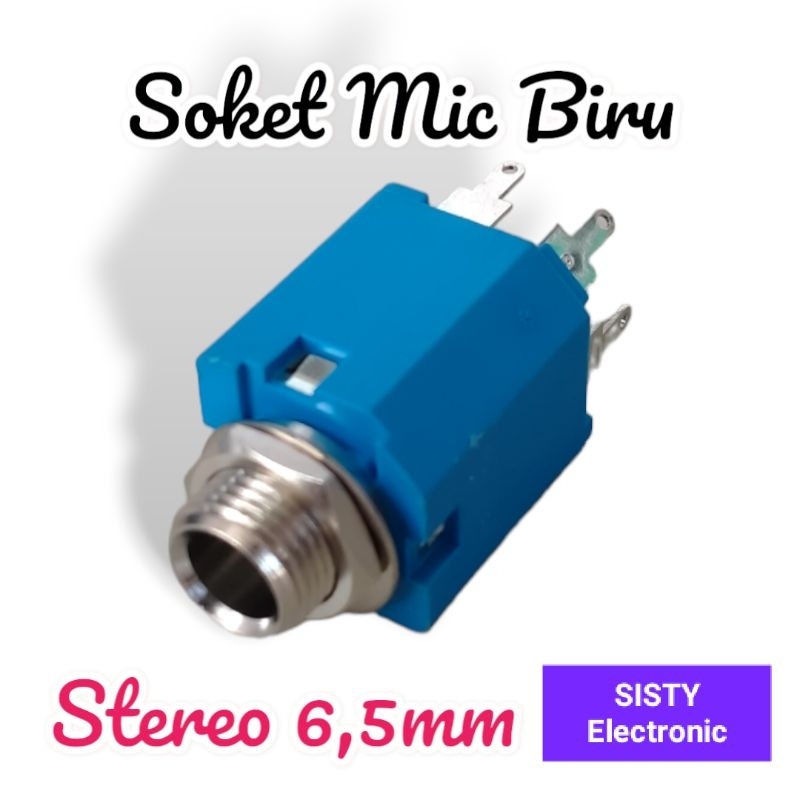 Soket Mic Biru Stereo BMA