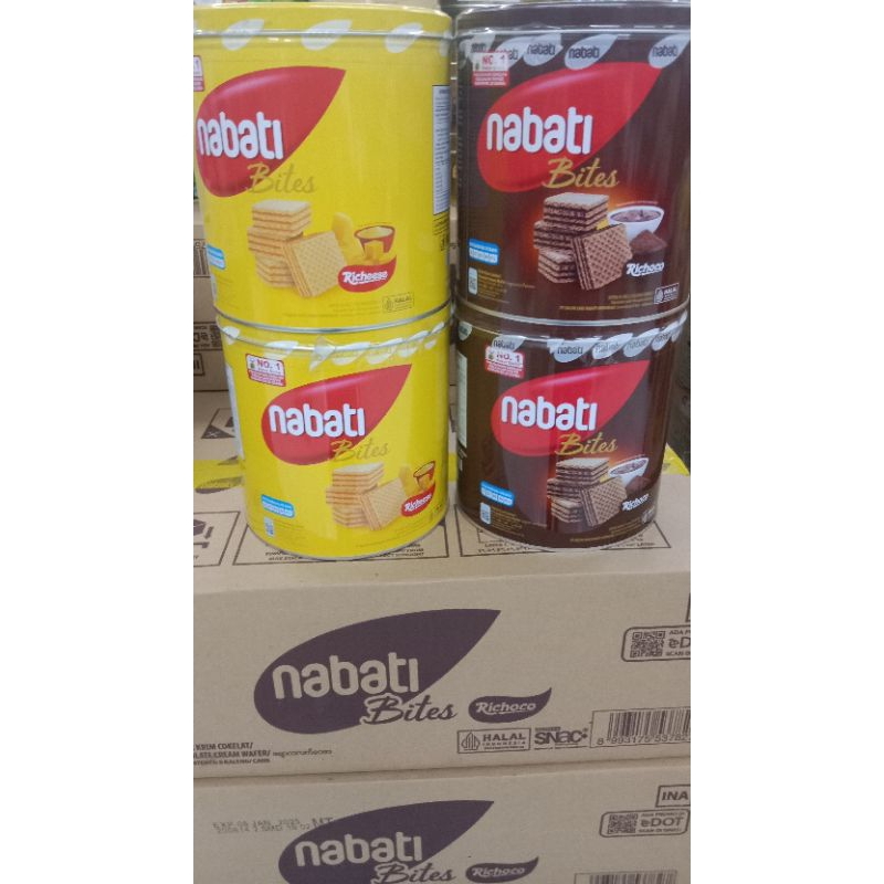 

Nabati wafer kaleng rasa coklat, keju