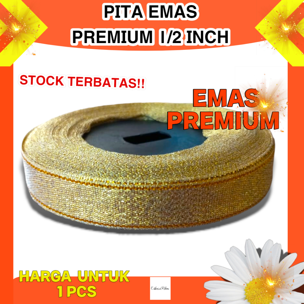 

PITA EMAS PREMIUM UKURAN 1/2 INCH (1.25CM)/PITAEMASGROSIR/PITAEMASMURAH