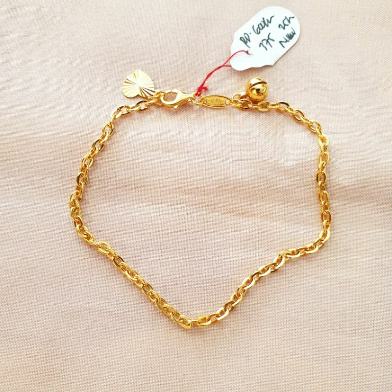 NEW Gelang rantai nori mesin emas asli kadar 375