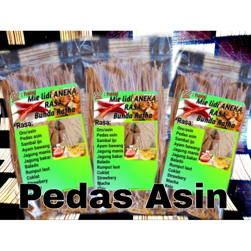 

MIE LIDI ANEKA RASA 150g. MIE LIDI GEPENG