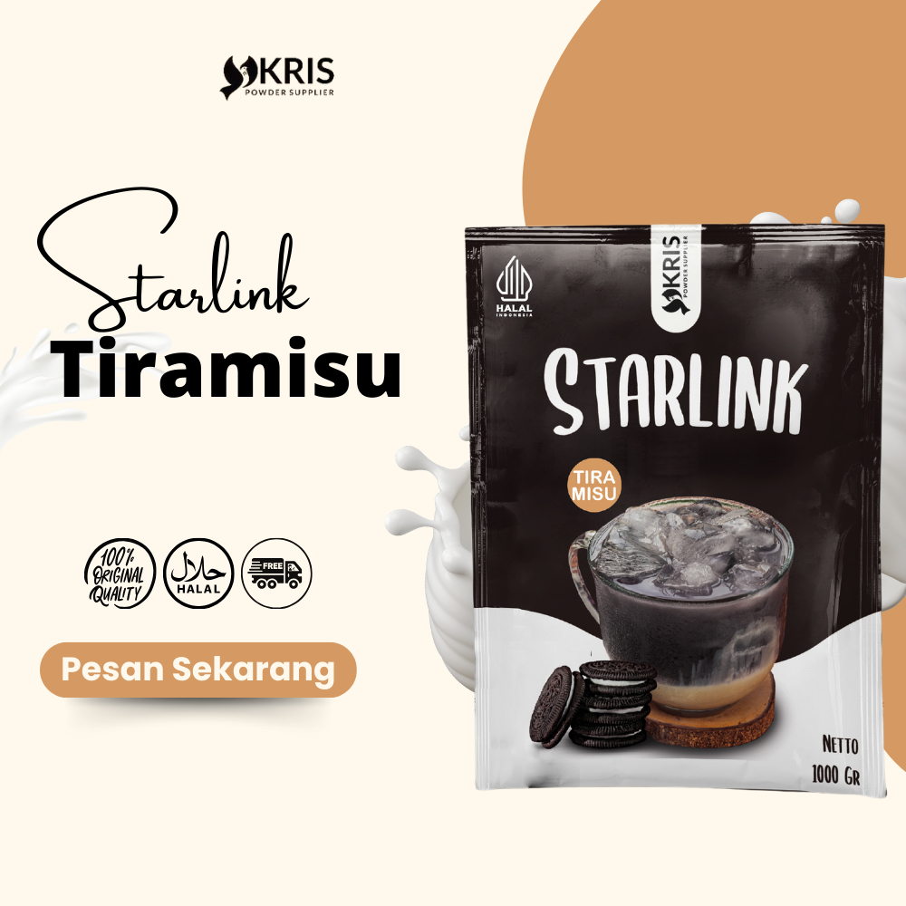 

Bubuk Minuman Tiramisu , Whitecoffee , Peppermint 25 Gr - Starlink Powder