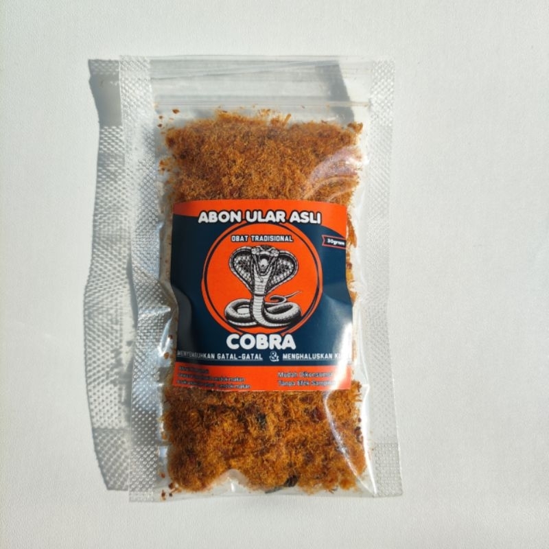 

Abon Ular Cobra 30 gram Obat Kulit Menyembuhkan Segala Penyakit Kulit