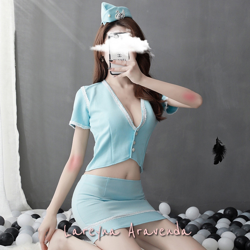 Lareyna Aravenda Lingerie Sexy Big Size Cosplay Godaan Pramugari LG124
