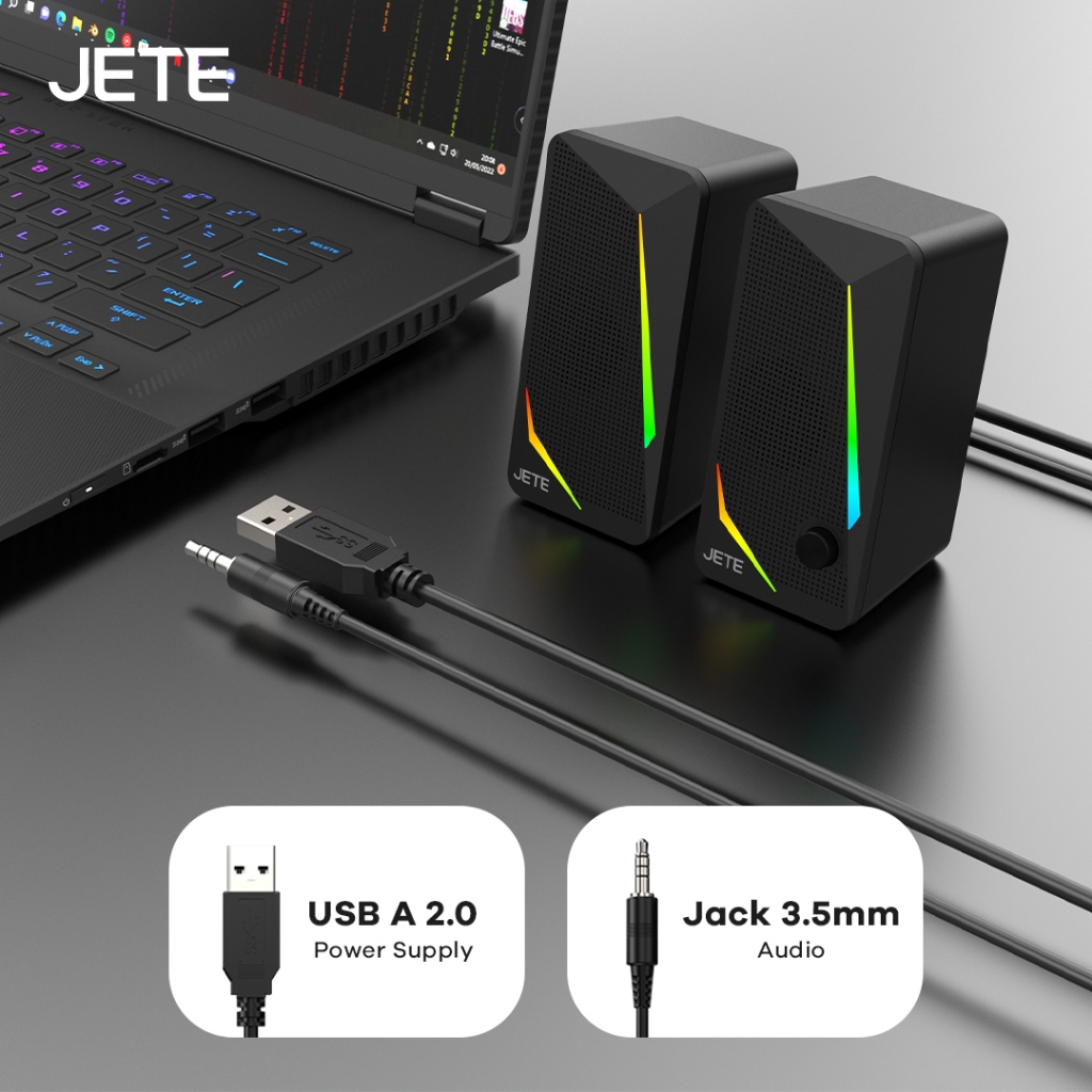Speaker PC Komputer Laptop JETE SC101 5 Watt with LED Light - Garansi 2 Tahun-8