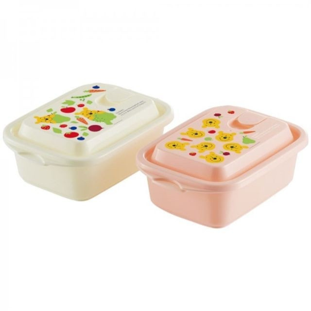 Skater Winnie the Pooh Food Storage Container L 500ml (2 Pieces)/ pooh lunch box set