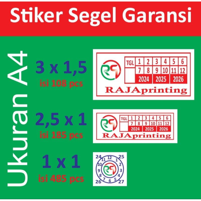 

Stiker Segel garansi, stiker pecah telor