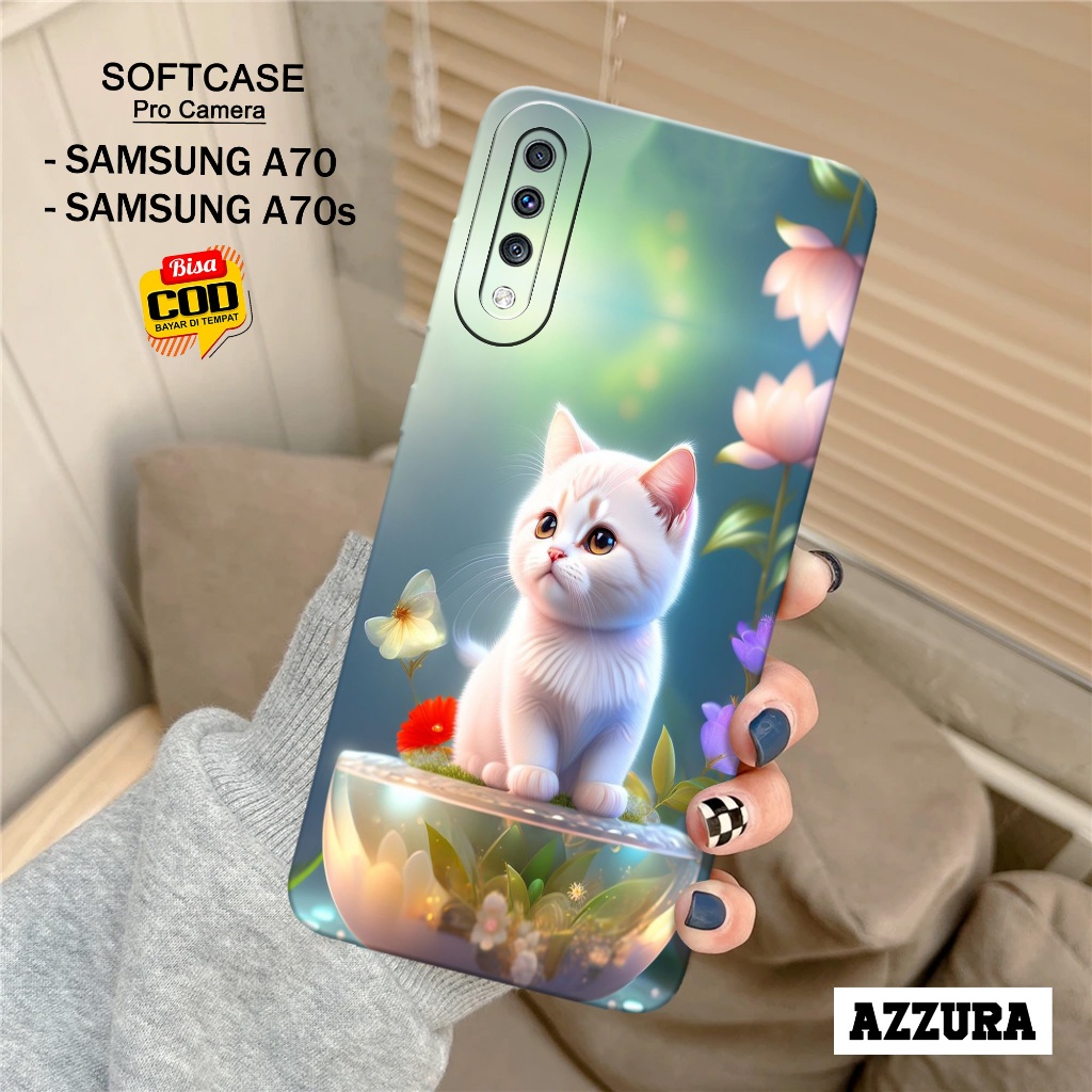 AZZURA - Case Samsung A70 / A70s Terbaru - Fashion Case Cats - Casing Hp Samsung A70 / A70s Terbaru 