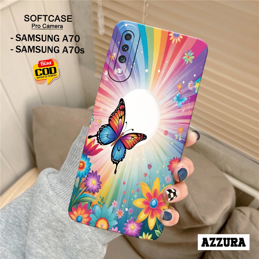 AZZURA - Case Samsung A70 / A70s Terbaru - Fashion Case Kupu Kupu - Casing Hp Samsung A70 / A70s Ter