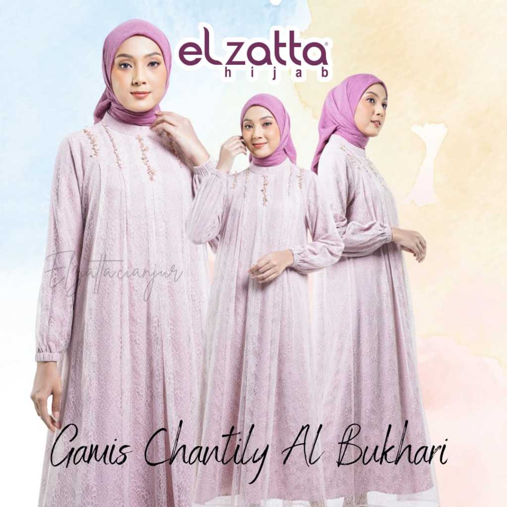 ELZATTA DAUKY DRESS DAUKY GAMIS ELZATTA GAMIS CHANTILY AL BUKHARI BAHAN CRINKLE MIX LACE ELZATA GAMI