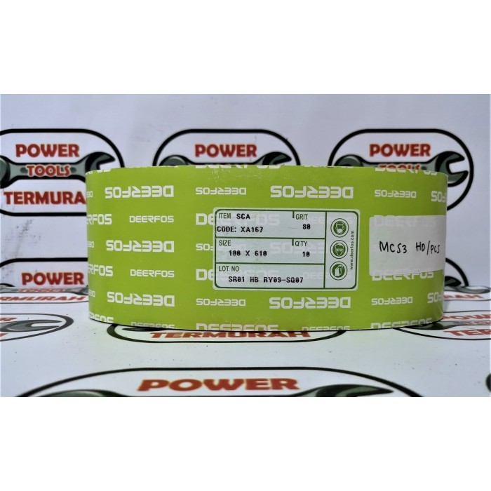 

Kertas Amplas Belt Sander Grit #80 100mm x 610mm DEERFOS KOREA WIPRO