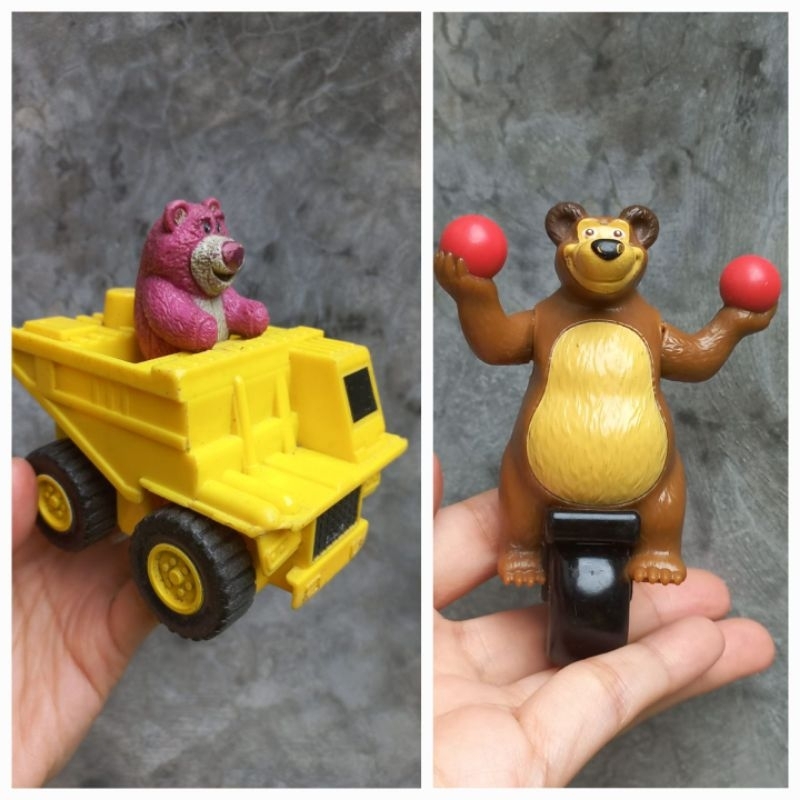 Mainan figure set Lotso Truck ToyStory3 Ori Disney + Masha & the Bear