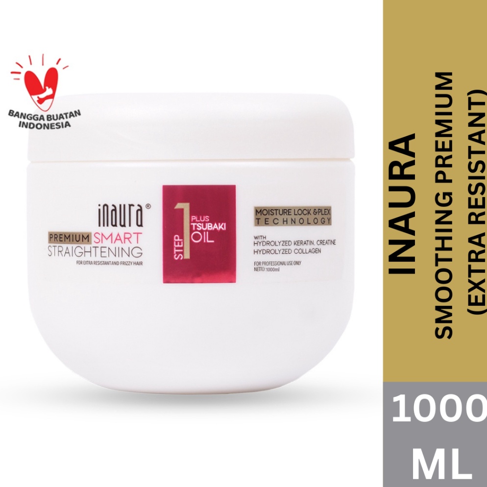 Langsung dibeli INAURA Smoothing Premium Smart Step 1  Pelurus Rambut untuk Rambut Kribo 1ml