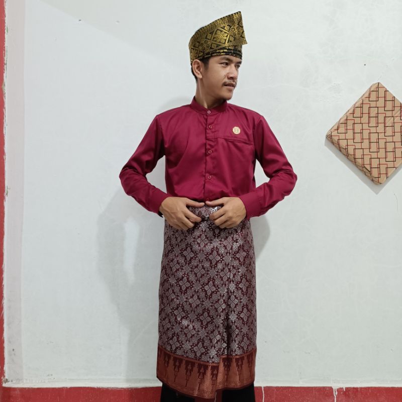 kain sarung pria/ kain songket Melayu/ sampin Melayu/