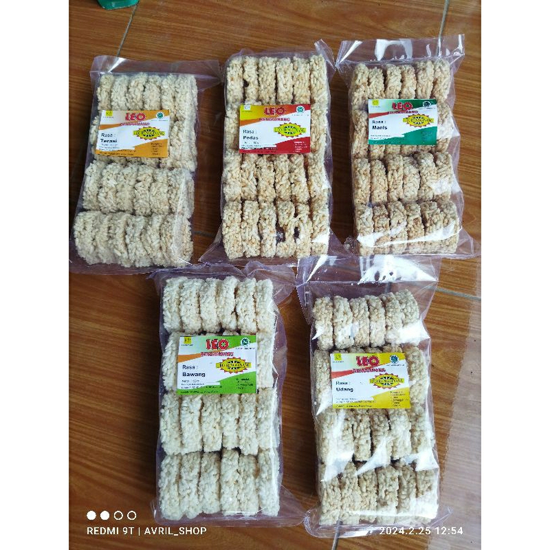 

Rengginang matang aneka rasa/LEO Rengginang ketan/Rengginang terasi/Udang/manis/bawang/pedas