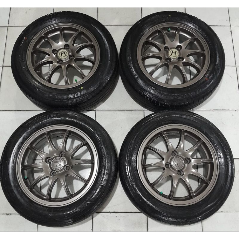 Velg Mobil Bekas Original Jazz Vtec Ring 15 Pcd 4x100 ÷ Ban 185 65 R15 Buat City Mobilio Brio Vios C