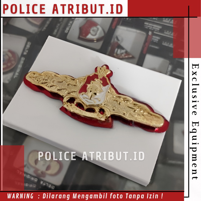 Pin BAHARI Polri Terbaru Lis Merah Akrilik Perlengkapan Polri Hot Product Best Seller