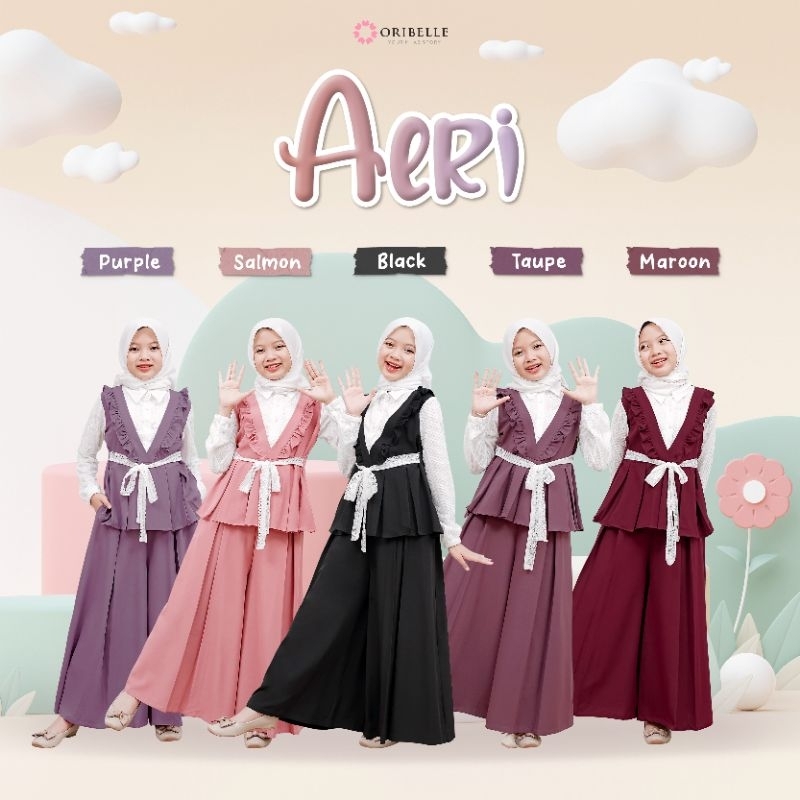 Oribelle Indonesia Official | One Set AERI by Oribellekids | Setelan Blouse Set Kulot Terbaru | Stel
