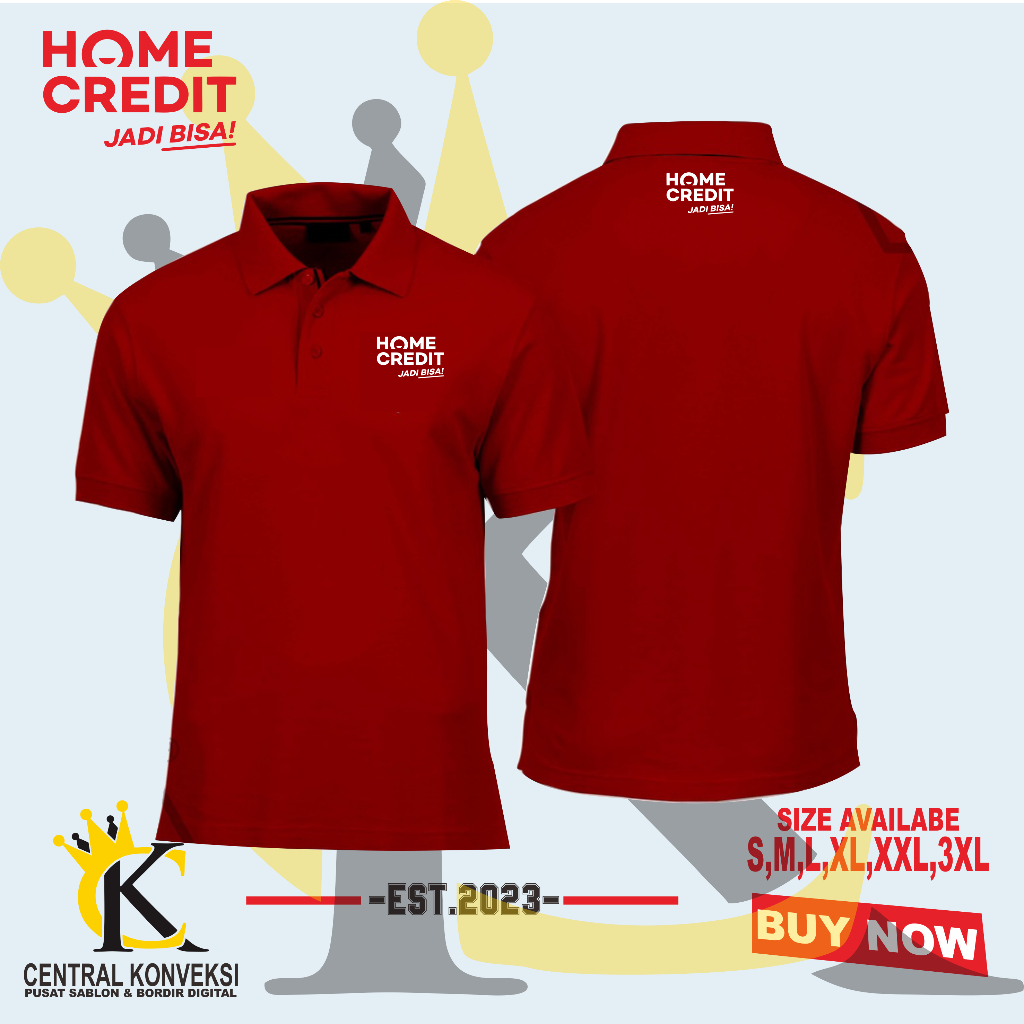 Poloshirt Koas Kerah Home Credit Jadi Bisa / Kaos Polo Home Credit Murah Terlaris