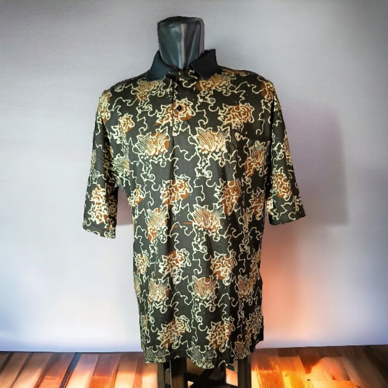 KAOS BATIK CAP BERKERAH JUMBO (XXL, 3L, 4L, 5L, 6L)