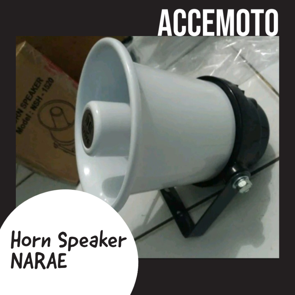 Horn Speaker NARAE NSH 1520 20watt 8 Ohm Putih Untuk Sirine Patwal