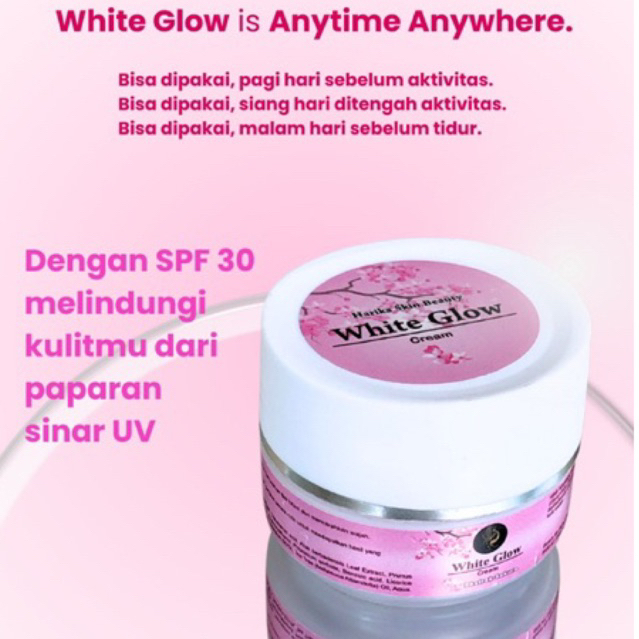 BEST SELLER!!! Harika Skin Beauty - White Glow Day Cream / SUNSCREEN Brightening/Whitening/Flek