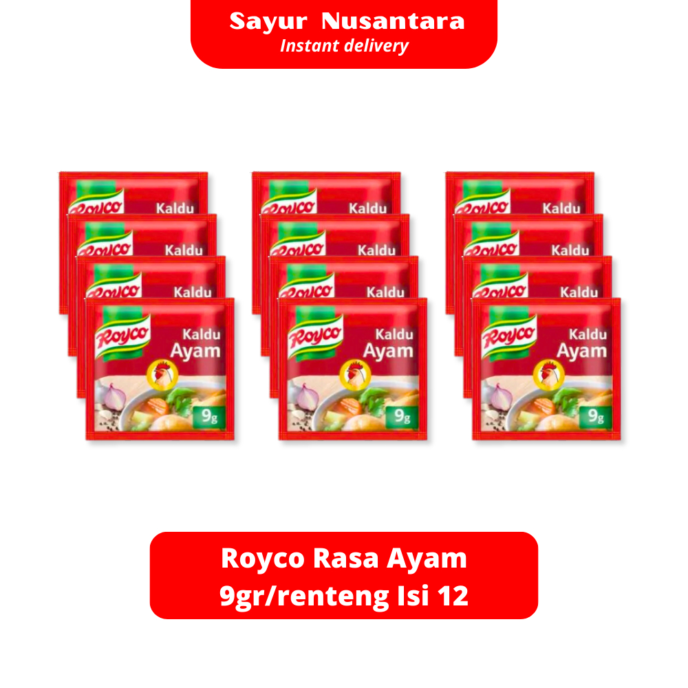 

Royco Ayam Sachet 9gr/renteng Isi 12 - Sayur Nusantara