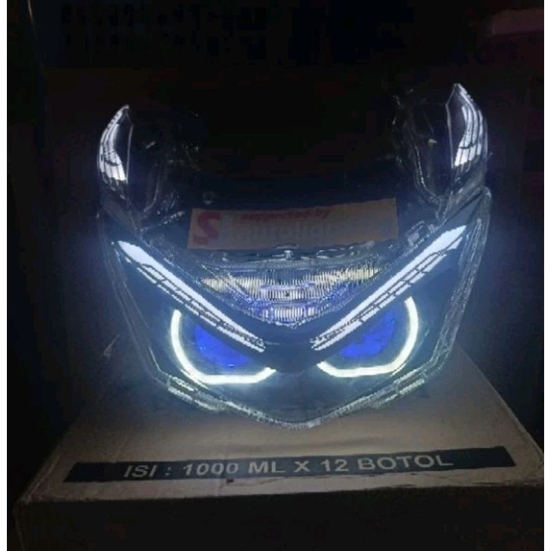 reflektor beat deluxe street custom biled projector dan sein running