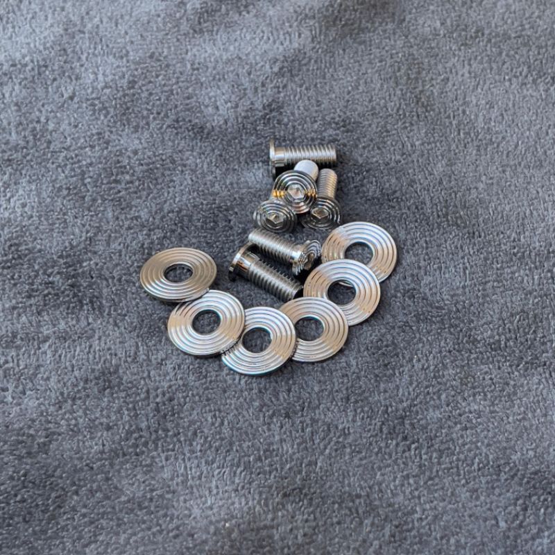 baut pijakan kaki mio,injekan mio, baut dek bawah mio stainless custom handmade Custom Bubut