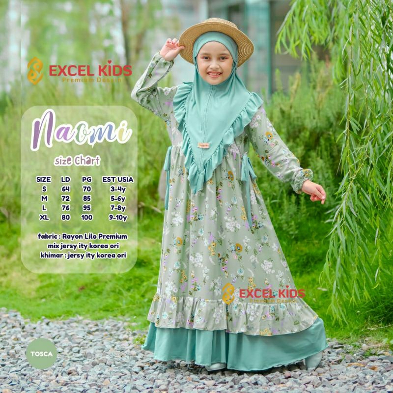GAMIS ANAK PEREMPUAN NAOMI SET KIDS ORI EXCEL