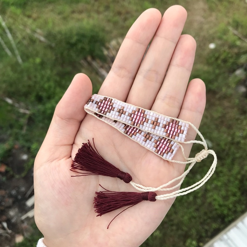 Gelang lokal 5 Row Bead Loom Bracelet - Gelang Tali Handmade Persahabatan