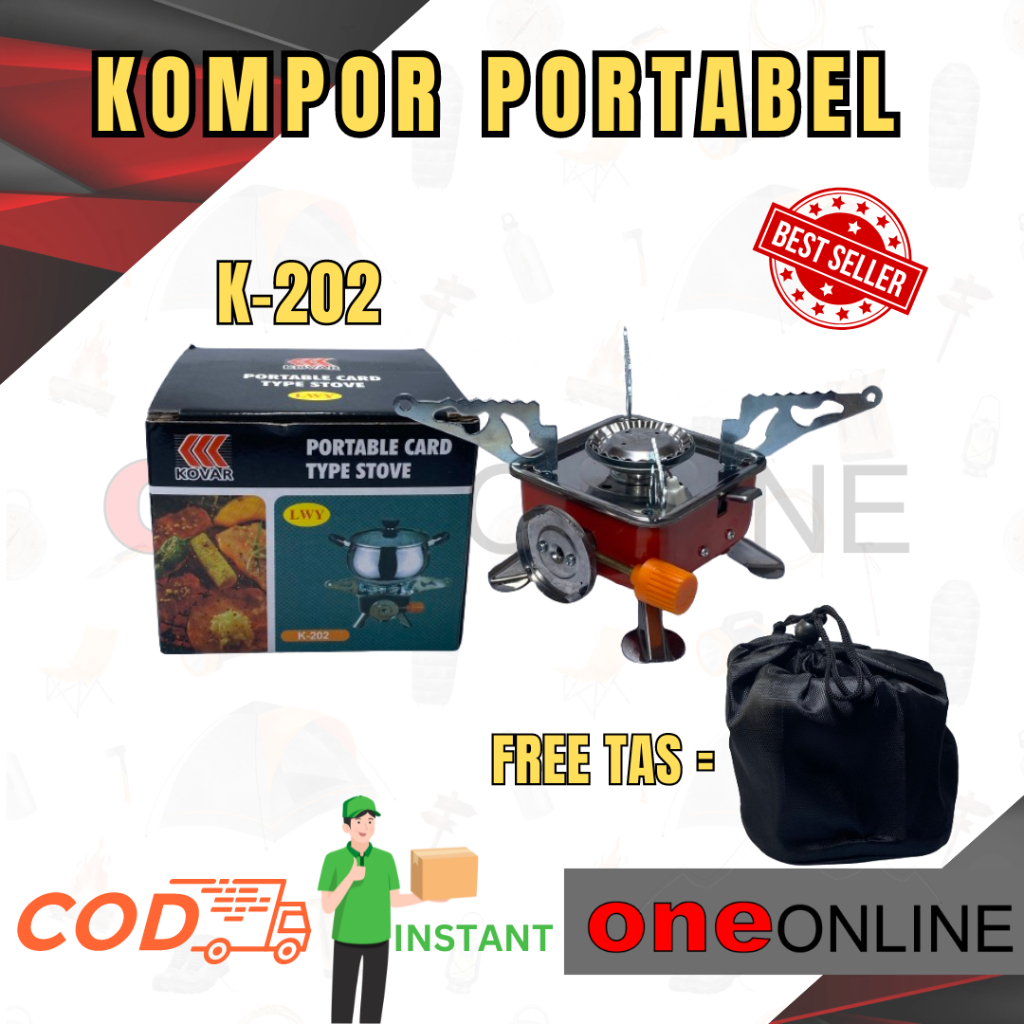 kompor portable windproof alat masak camping outdoor