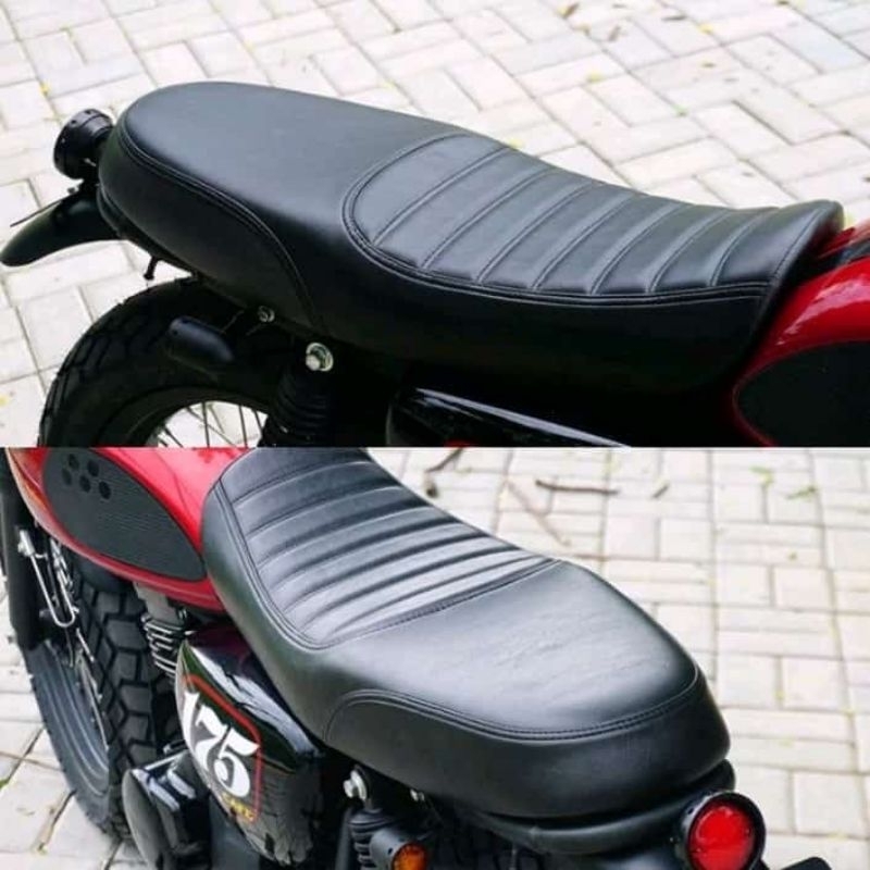 Sarung Cover Kulit Jok Motor Kawasaki W175 MBtech Premium