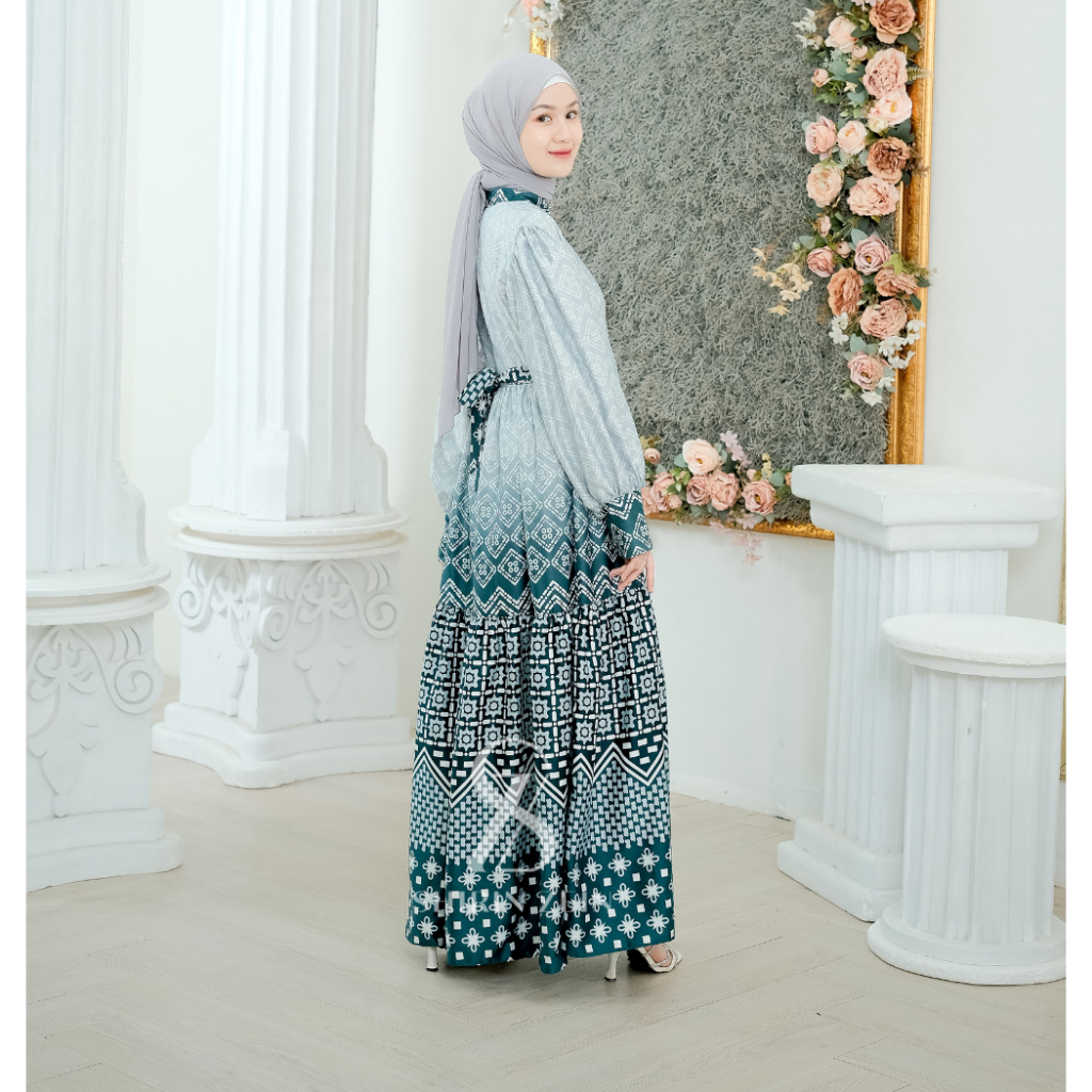 ShirinZein - Baju Gamis Dress Aqilla Wanita Dewasa Pesta Mewah Elegan Lebaran 2024-4