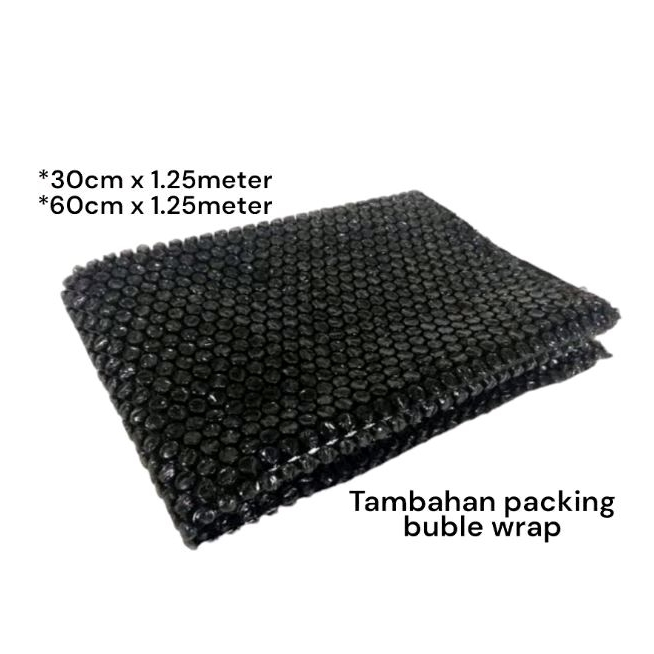 

Tambahan packing bubble wrap 30cm x 1.25meter - HITAM
