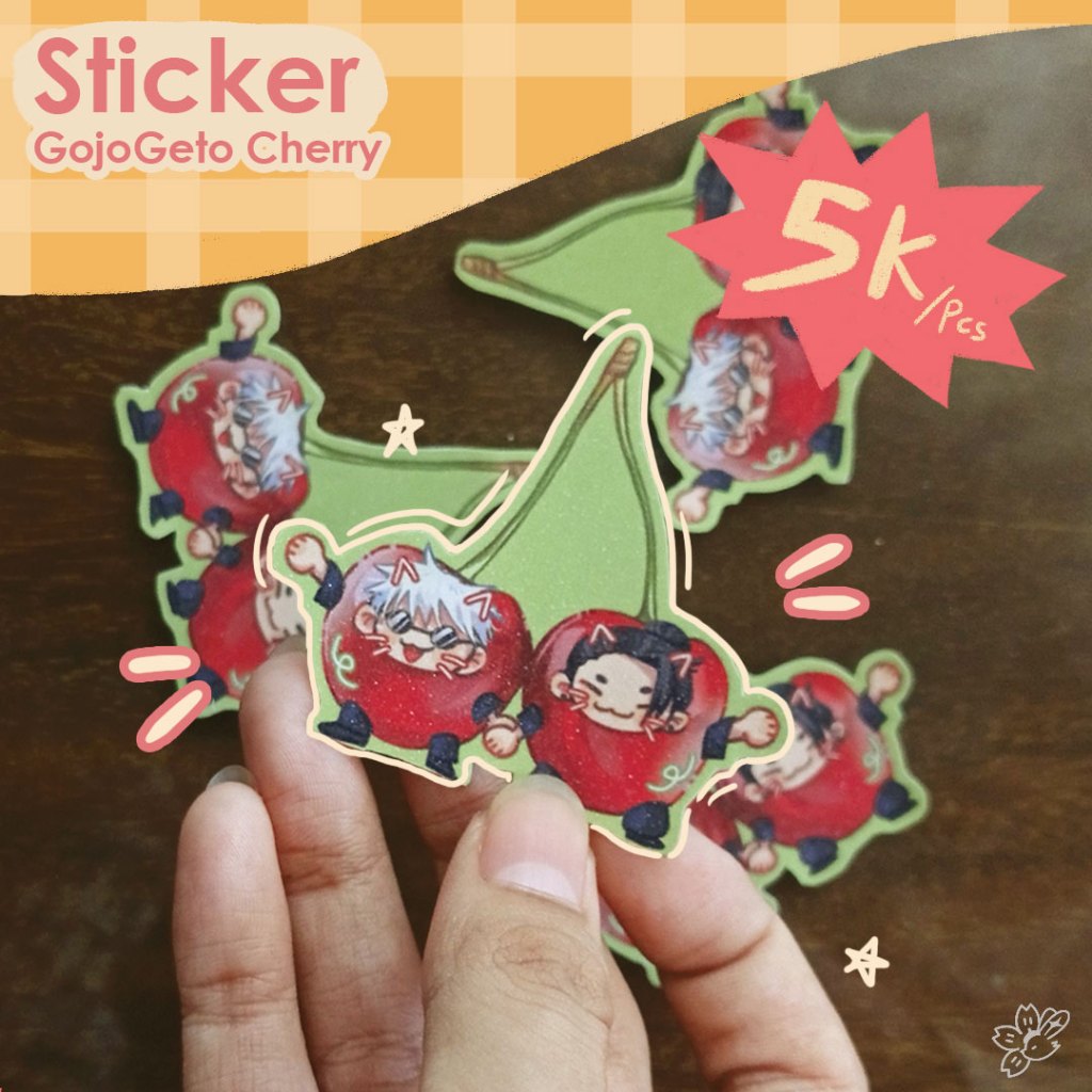 

Sticker GojoGeto JJK Cherry [FanMerch by Riciaruu Studio]