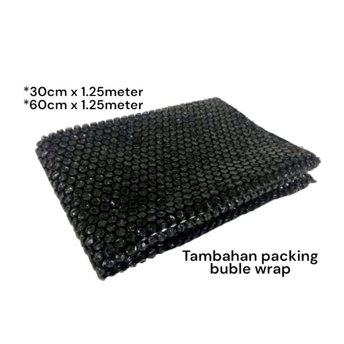 

Tambahan packing bubble wrap 60cm x 1.25meter - HITAM