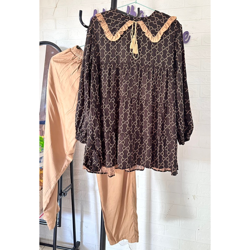 set setcel tiffany babydoll kerah sailor nagita