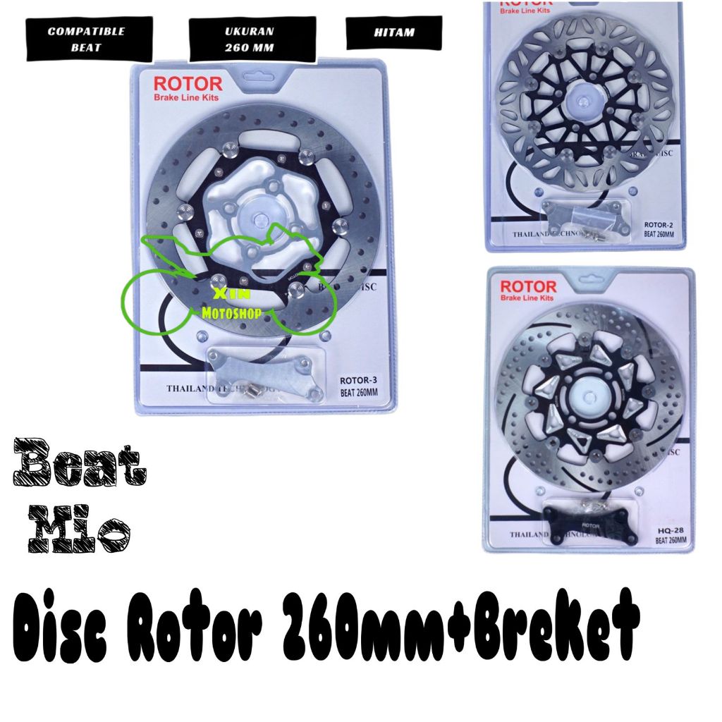 Piringan Rotor Piringan Disc Cakram Depan Floating Lebar Uk 260mm Plus Breket Cakram Rotor Model Ktc
