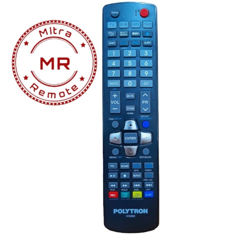 REMOTE/REMOT TV DVB HIFI DVD POLYTRON 81G862 ORIGINAL/ASLI