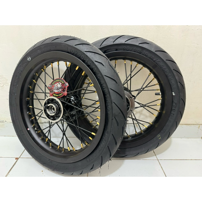 SUPERMOTO KLX 150 D TRACKER WRR155 CRF150  RING 14 PLUSS BAN
