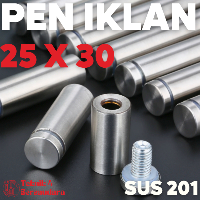 PEN IKLAN 25X30 STAINLESS / BAUT AKRILIK / BAUT KACA SIGN BOARD 25x30