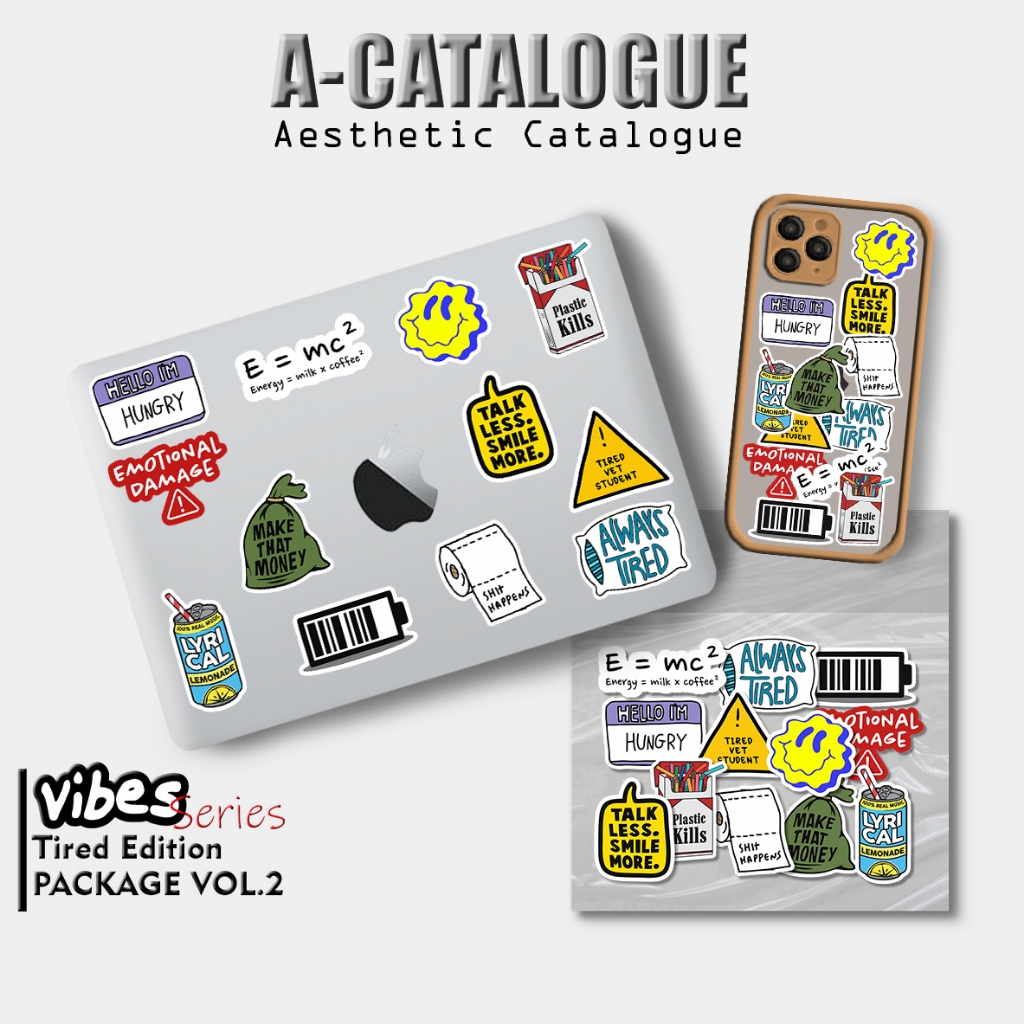 

Sticker Aesthetic Catalogue Waterprooft Compilation Hypebeast Vibes Whatever Icon Logo || TIRED SERIES