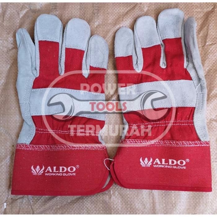 

SARUNG TANGAN KULIT KOMBINASI SAFETY GLOVES WORKING GLOVES ALDO 10.5