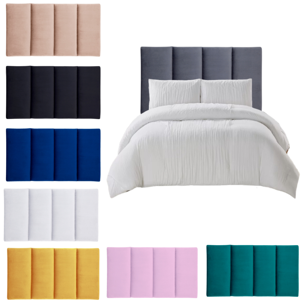 HEADBOARD WALLPANEL BAHAN BLUDRU STICKER KUALITAS PREMIUM DEKORASI RUMAH