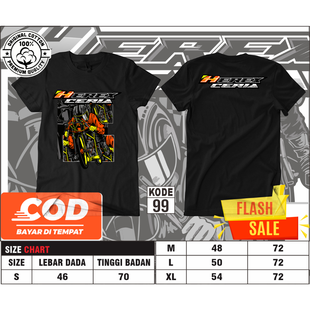 KAOS DISTRO HEREX CERIA // KAOS KOMUNITAS HEREX CERIA // KAOS KOMUNITAS MOTOR DRAG BISA COD